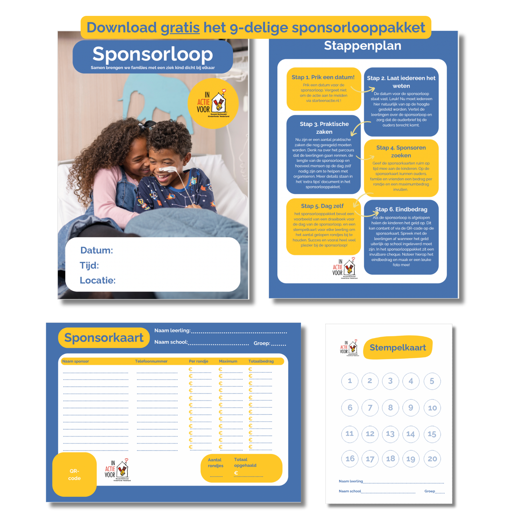 Download gratis het sponsorlooppakket