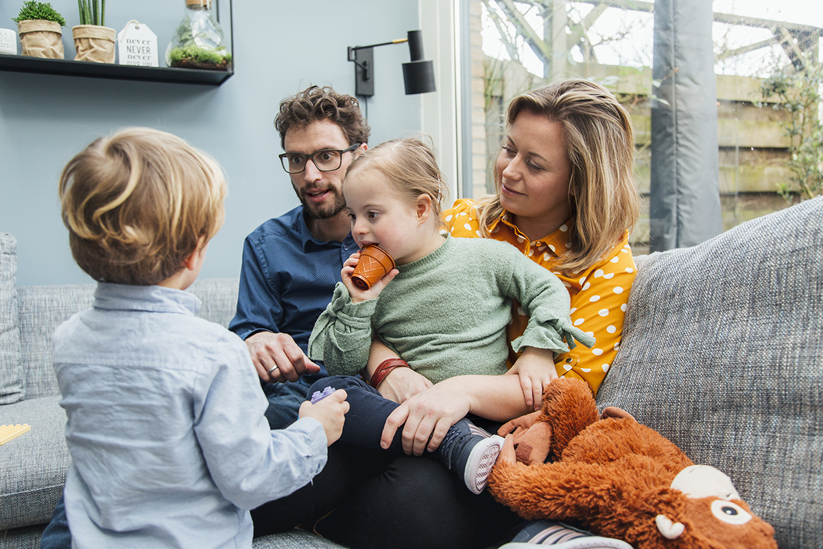 Ivo en Stephanie met de kinderen