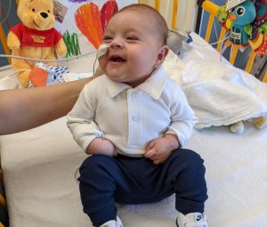 Foto tijdens de eerste opname van Mason.