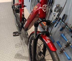 rechterzijkant van de fiets