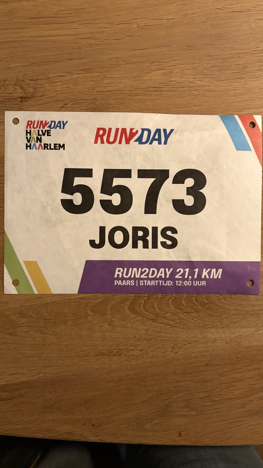 Startnummer is binnen. Aftellen is begonnen. 