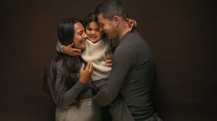 Mason met zijn ouders