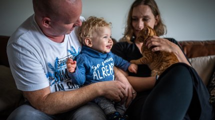 Hidde met zijn ouders