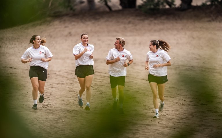 Sportende vrienden